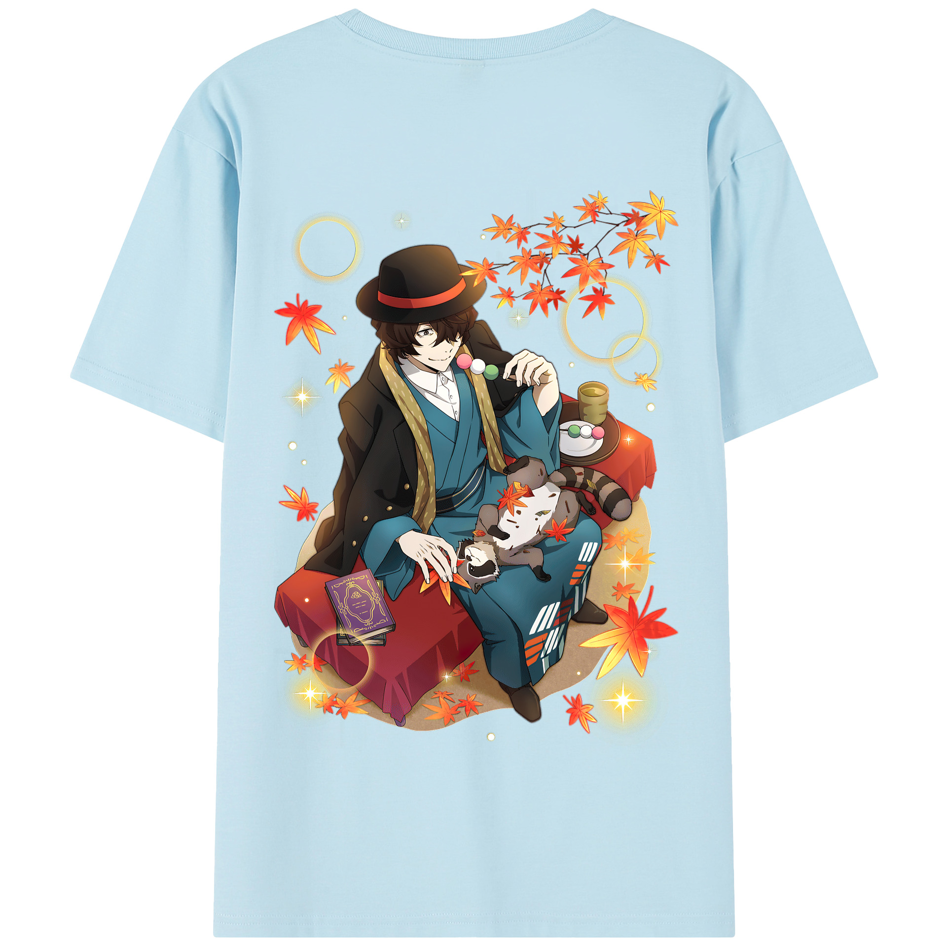 （画像用） 文豪ストレイドッグス Bungo Stray Dogs 綿100％半袖Tシャツ（背面プリント）